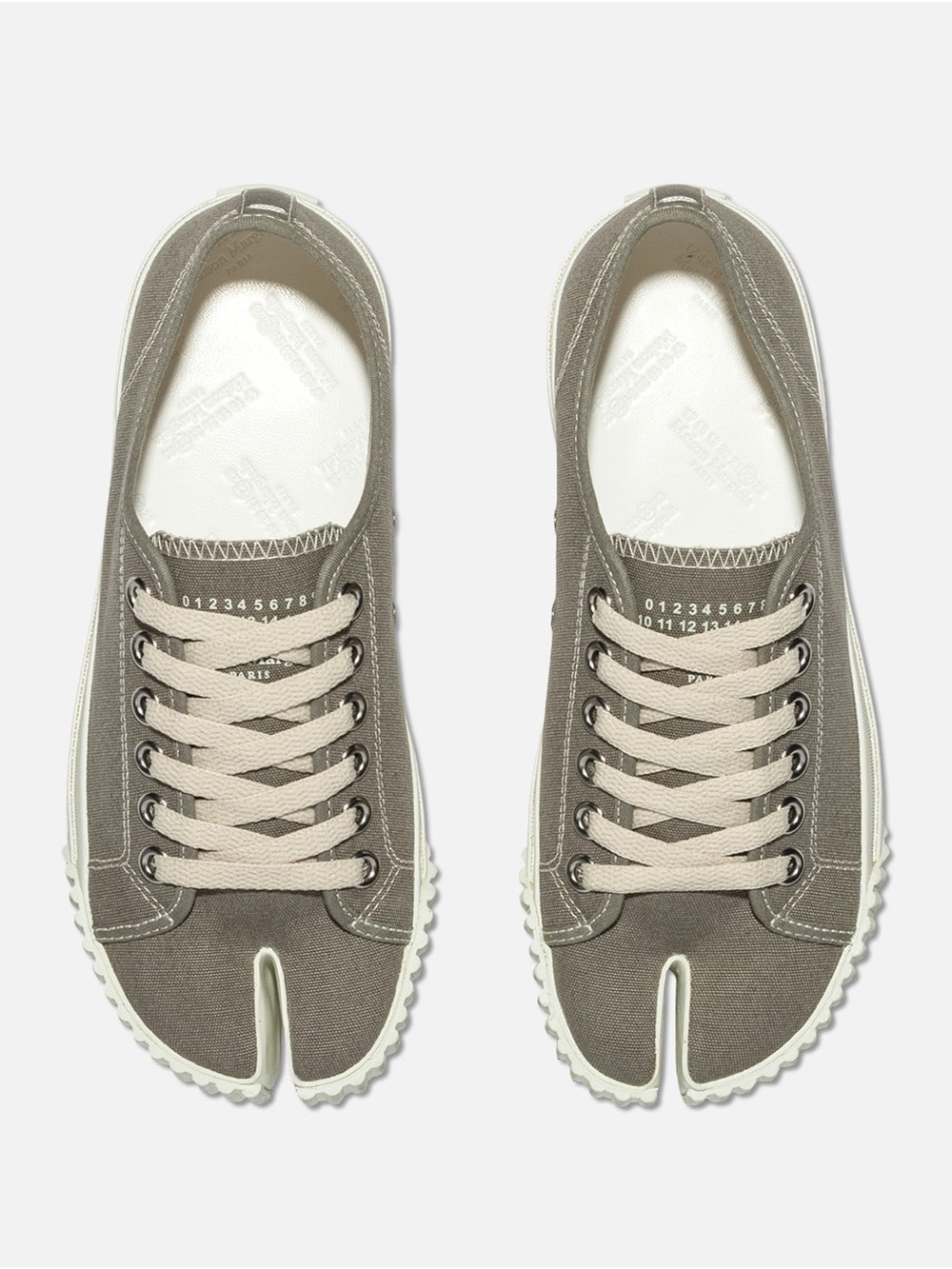 Maison Martin Margiela Grey Canvas Tabi Sneakers